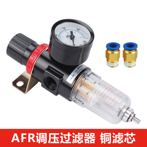 调压过滤器减压阀压力表指针式AFR2000亚德客阀牙科气泵用气压表