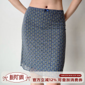 复古印花网纱包臀半身裙女辣妹裙子 自制美式 Girl