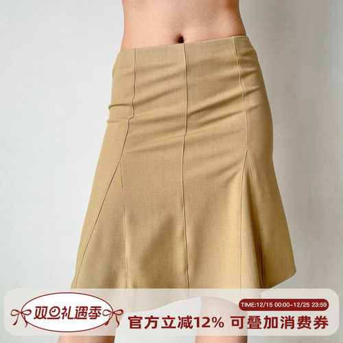 Go Girl Go 自制欧美风中腰鱼尾半身裙包臀裙女百搭显瘦A字裙