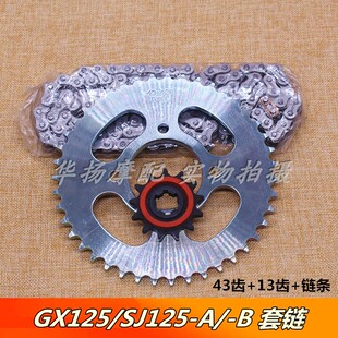 适用于金城铃木天枭GX125/SJ125-A/-B摩托车链条大小链轮套链