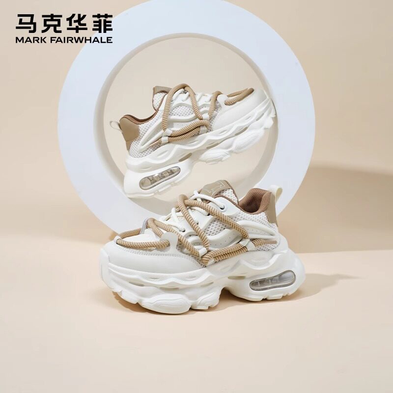 马克华菲女鞋老爹鞋2025新款秋季厚底增高休闲鞋时尚潮流运动鞋子