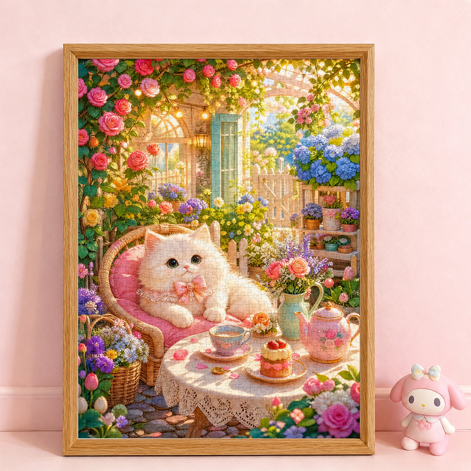 花园猫咪拼图1000片成人治愈系千片插画高难度手工生日情侣礼物