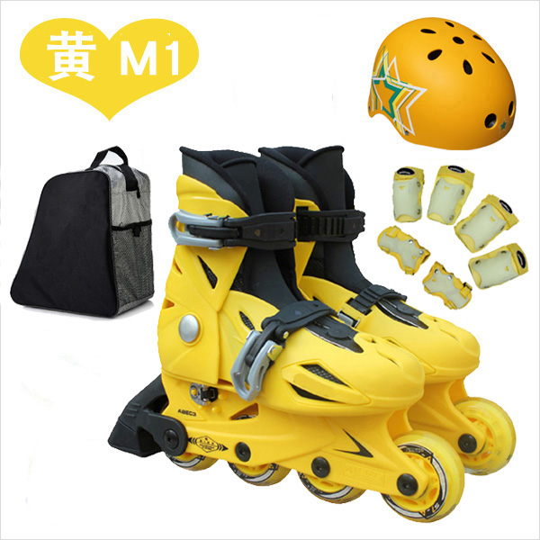 若喜士一体支架儿童溜冰鞋 初学可调直排轮滑鞋套装 旱冰鞋男女|ruв категории движение/йога/фитнес/фанаты товаров, на роликах/скейтборд/ограничение движения, на роликах - от Buy2taobao.com для оказания профессиональной услуги покупки агента Taobao