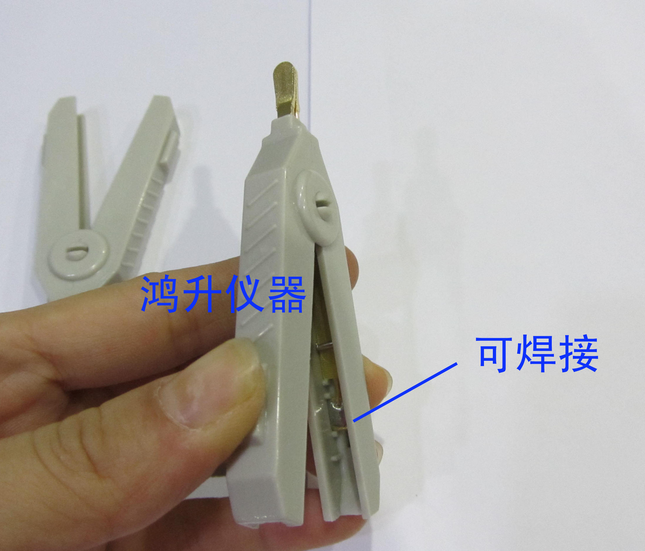 LCR数字电桥夹子，镀金尖嘴夹.微低电阻测试夹子适用各种精密仪器