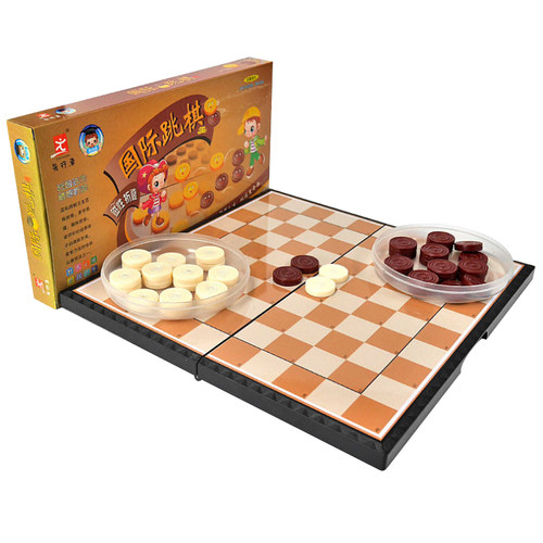 磁性国际跳棋先行者折叠式100格