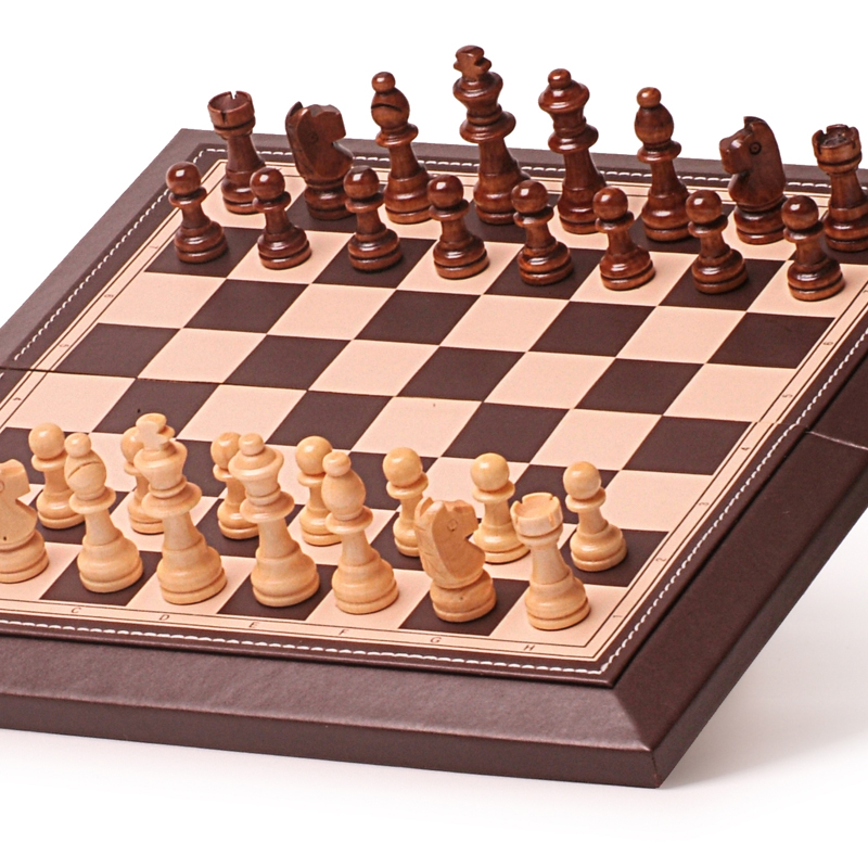 高档磁性国际象棋棋皇后棋盘实木