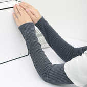 空调房保暖袖 子遮胳膊 套男女加长露指手臂套加厚保护关节防寒假袖