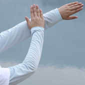 护手臂套开车骑行遮阳冰袖 冰丝防晒袖 透气手袖 长款 套夏季 宽松薄款