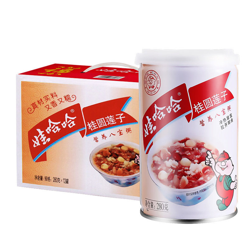 娃哈哈桂圆莲子八粥280g*12营养即食方便粥包邮高性价比高么？