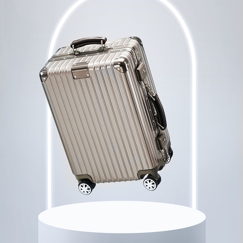 网易严选26寸可托运纯PC干湿分离经典亮面小金刚铝框拉杆箱