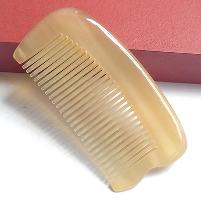 全齿天然微卷发好用刻字黄牛角