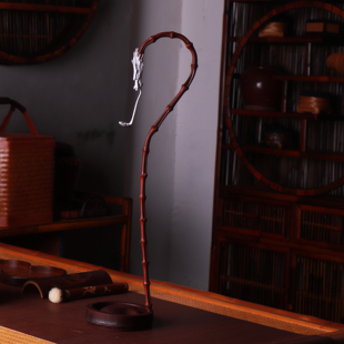 古锡手工大漆龙挂香竹制龙头倒流香紫竹鞭线香香插香炉龙吊香手工