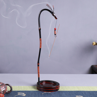 天然竹制龙挂香紫竹手工制作龙头香香挂古代复刻香插倒流香香薰炉