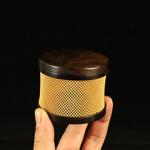 精工老竹丝镶嵌榫卯结构蛉虫盒子蝈蝈笼竹制便携竹笼子蛉房过笼