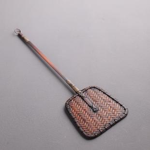 名家手工编织竹子风炉扇日本凉炉扇围炉煮茶仿古炭炉扇子迷你小扇