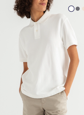 国棉壹厂经典简约polo衫短袖男女款纯棉商务休闲翻领t恤干爽透气
