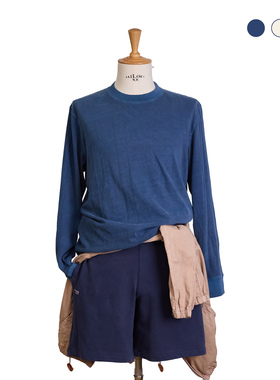 国棉壹厂老织机长袖t男女同款复古做旧色纯棉内搭新款秋冬打底衫