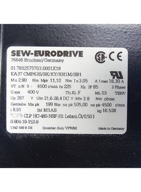 SEW电机KA37 CMP63L/BK/KY/RH1M/SB1?议价产品