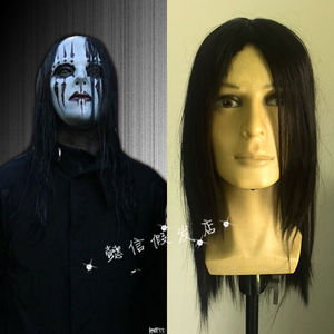 懿信朋克哥特式摇滚中分发型joey jordison长发大蛇丸假发定做
