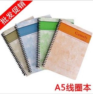 嘉顺达 线圈螺旋笔记本A5.60/80/100页 软抄本文具笔记本记事本