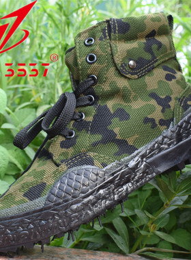 3537高帮黑色夏季透气防滑劳动胶鞋男军训鞋工地解放鞋耐磨黄球鞋