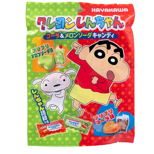【恩雅家】早川制果HAYAKAWA蜡笔小新可乐哈密瓜味60g/袋日本进口