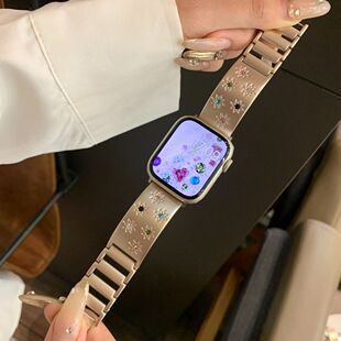 星芒手镯多巴胺彩钻表带适用iwatchS11苹果s10手表Applewatch98se