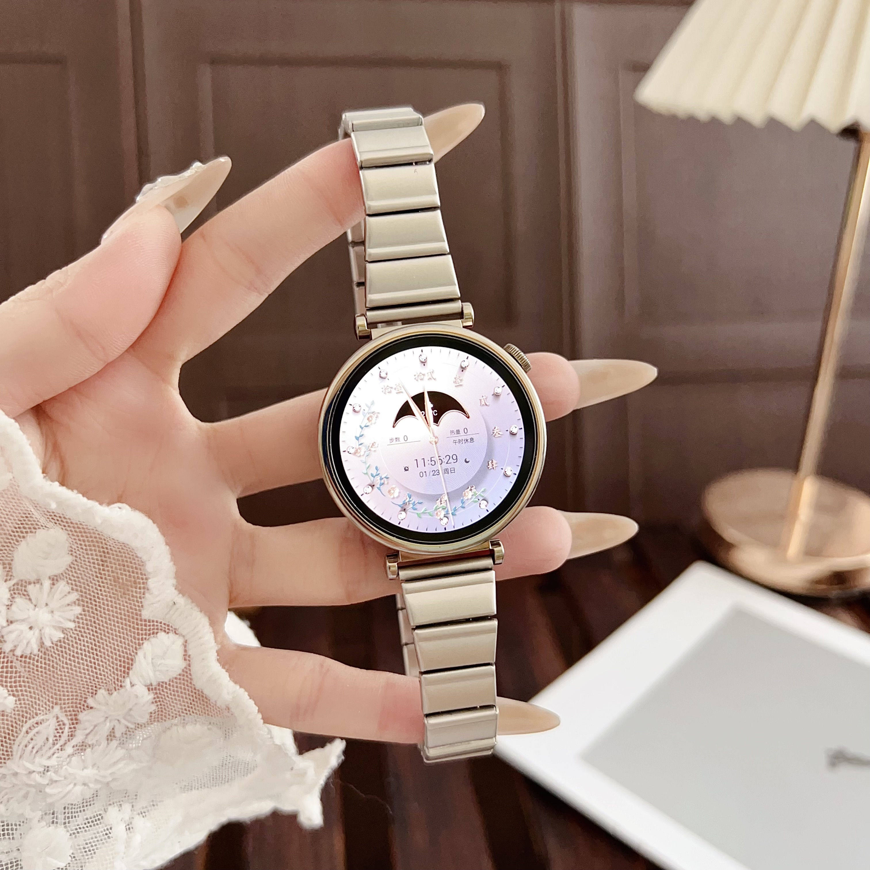 小蛮腰蝴蝶扣不锈钢适用GT6华为GT5/GT4/watch5表带