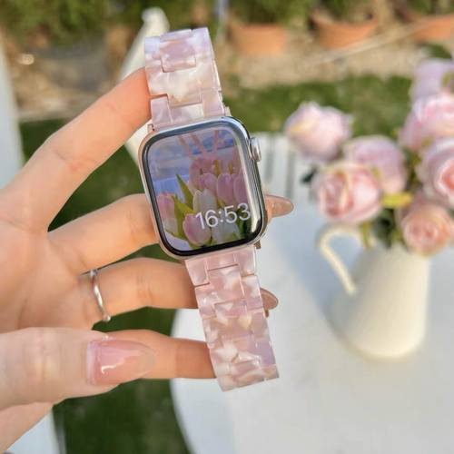 新款彩虹树脂表带手表带