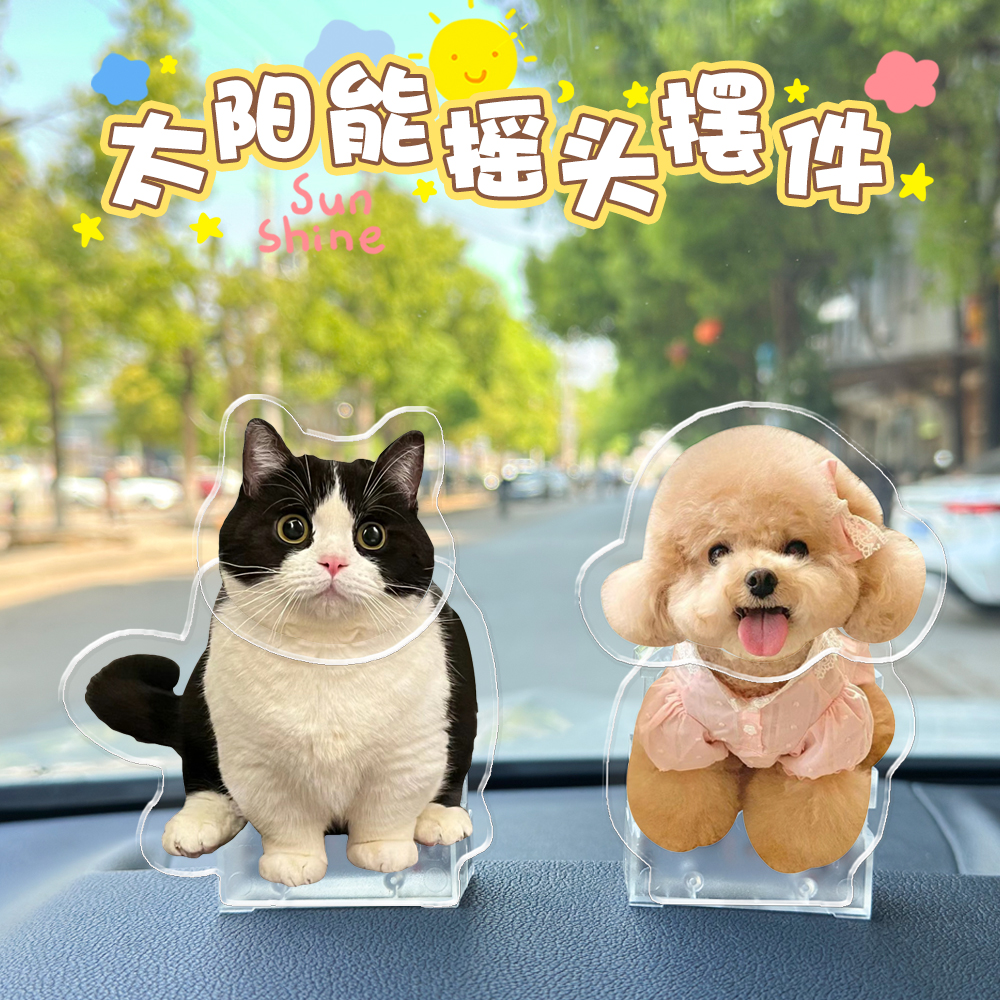 萌萌哒猫咪狗狗定制宠物摇头摆件