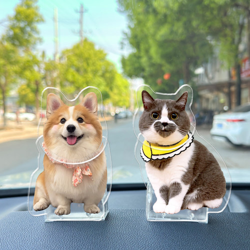 宠物汽车摇头摆件DIY小猫咪狗狗