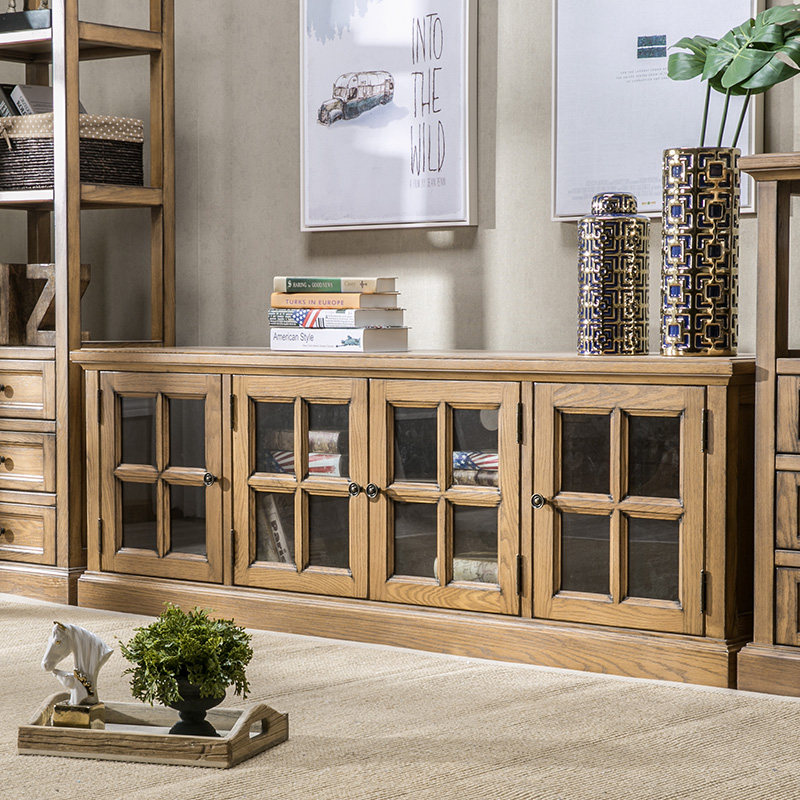 American country Countryside Style Furniture oak Patina Retro Do the old a living room Log solid wood TV cabinet combinationin the Residential furniture , Cabinet , TV cabinet  category - from Buy2taobao.com to provide professional Taobao agent buy service