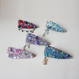 原创重工绝美纯手工海洋系列甜美独特日常气质可爱鸭嘴夹边夹发饰