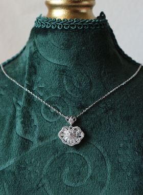 轻奢高品质气质日常百搭通勤甜美925通体银精致项链带证书