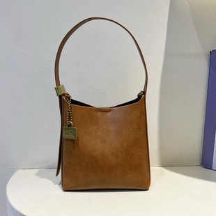 玛莎简约设计感水桶包小个子托特包女2025新款通勤百搭单肩斜挎包