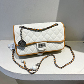 小D家轻奢撞色菱格链条包小香风小方包女2026新款 时尚 单肩斜挎包