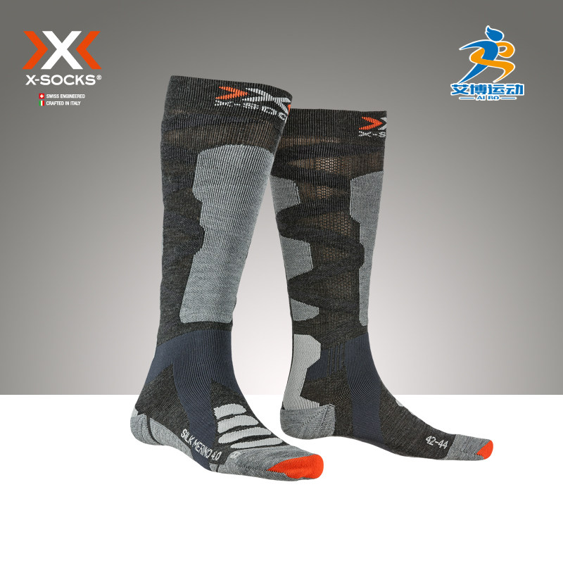 蚕丝羊毛保暖高筒滑雪袜