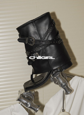CHILIGIRL人字裤管靴高跟鞋