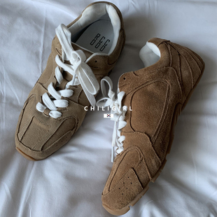 CHILIGIRL平底百搭复古阿甘鞋韩国舒适时尚miu家磨砂运动休闲鞋女
