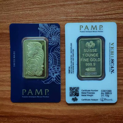 仿真1盎司11复刻PAMP镀金金条