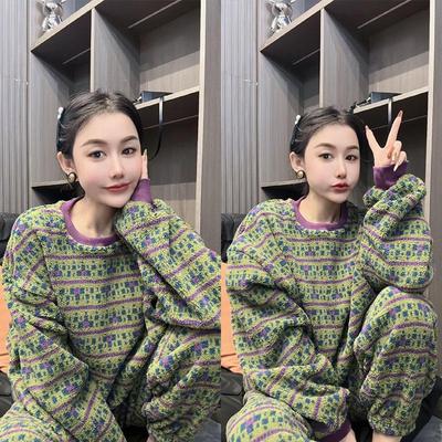 秋季网红时尚休闲睡衣套装