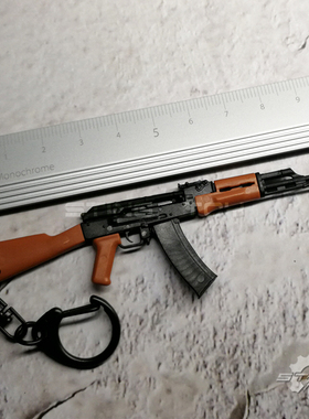 1:9比例AK47塑料枪模钥匙扣玩具可动可简单分解不可发射STINGTOY