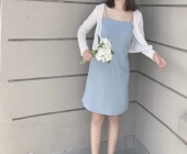 仙女吊带连衣裙 晚时光秒杀 款 晚风清新吊带裙蓝色黄色粉色