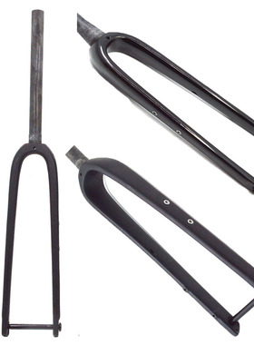 全碳纤维公路自行车砾石前叉平装碟刹筒轴直锥管前叉适用胎宽 35C