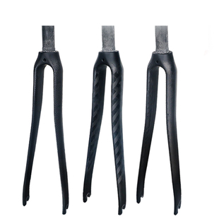 碳纤维公路自行车无避震前叉死飞车硬叉 3K 12K UD纹适合700C*25C