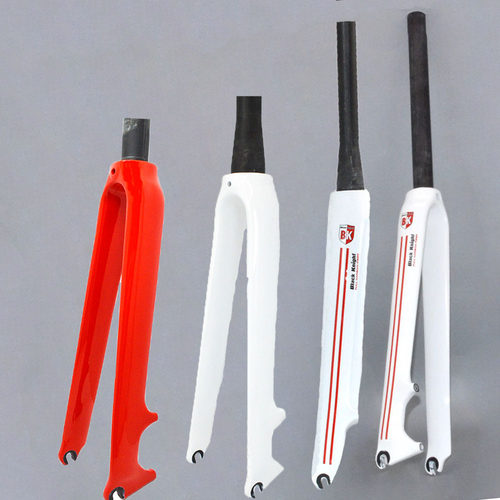 黑骑士公路自行车全碳直锥管前叉