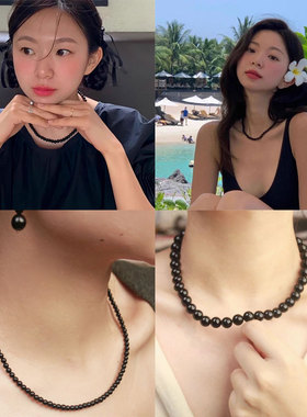 黑玛瑙fever同款项链七夕节女友