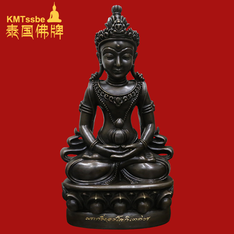 泰国佛牌真品 龙婆通 2564年一期长寿佛供奉型 非药师佛 铜铸摆件