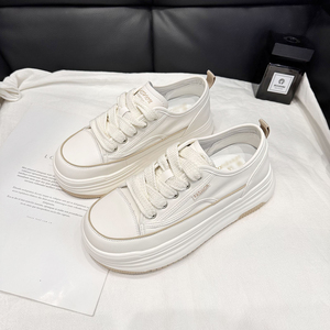 8.21 秋季新款 MSY-6808发泡大底软面牛皮厚底小白鞋