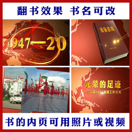 Edius翻书效果城市纪录片创城工作片头模板历史回忆录片头模板